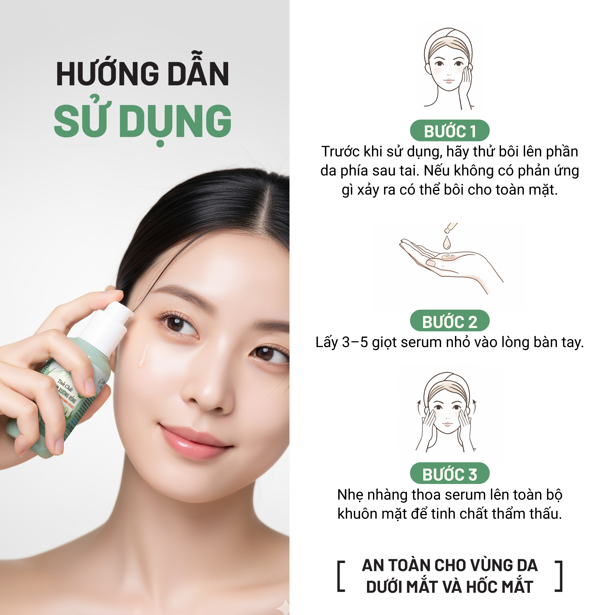 Tinh Chất Serum Thuần Chay Nha Đam Xương Rồng Heebee’s Aloe Vera Cactus Brightening Serum Dưỡng Trắng, Cấp Ẩm, Trị Mụn, Se Khít Lỗ Chân Lông, Ngừa Lão Hóa 38ml