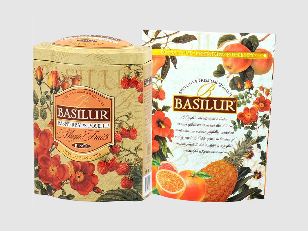Trà đen Ceylon Basilur cao cấp vị Dâu rừng và nụ tầm xuân – 100g
