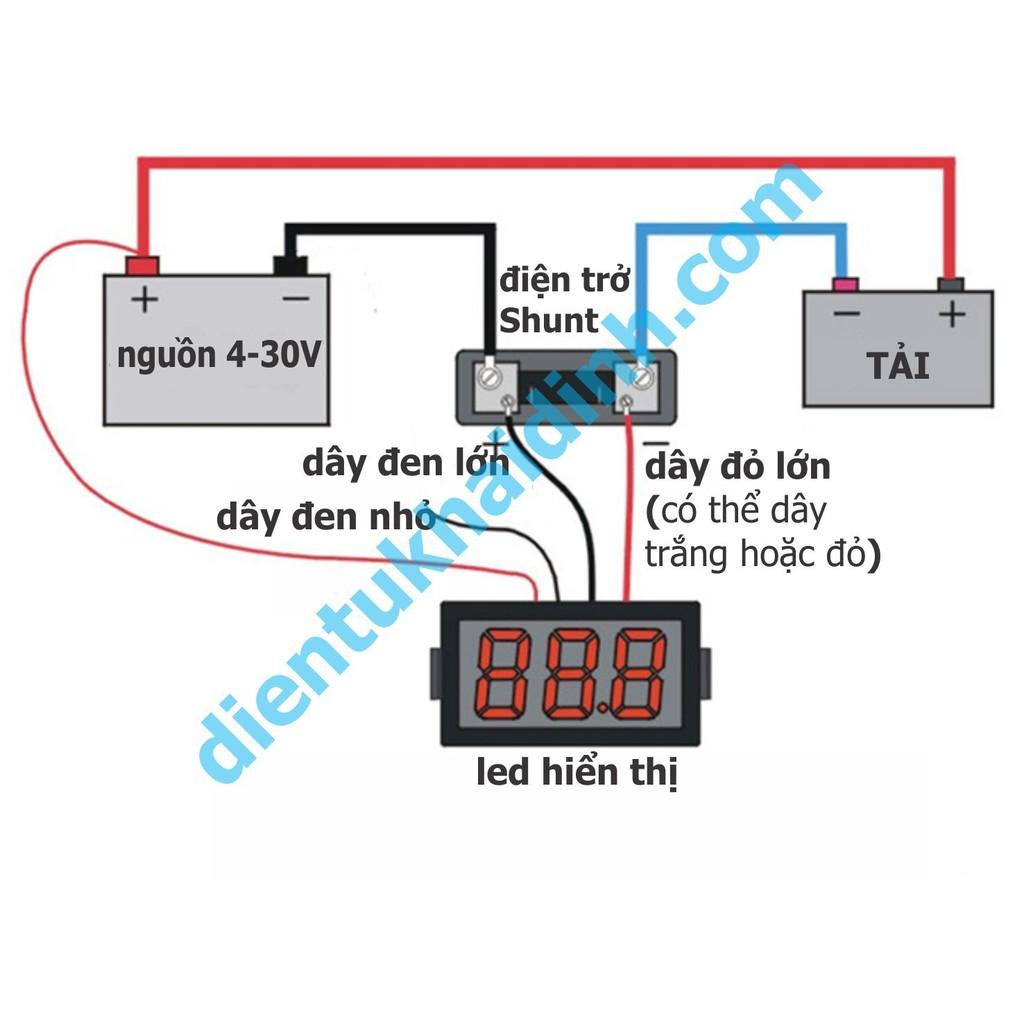 cụm module điện trở SHUNT 75mV đo dòng A09 4-30V 0-100A kde3247