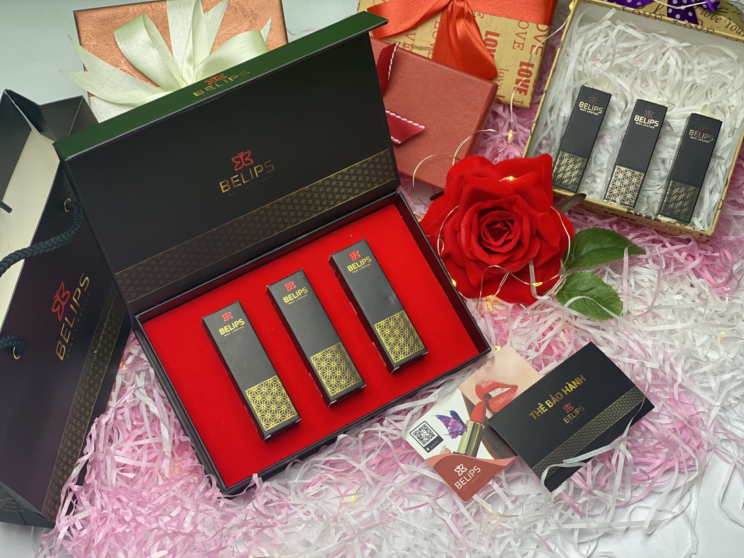 Set son Belips 3 thỏi quà tặng tinh tế hộp Full Of Love (Bản Giới Hạn)