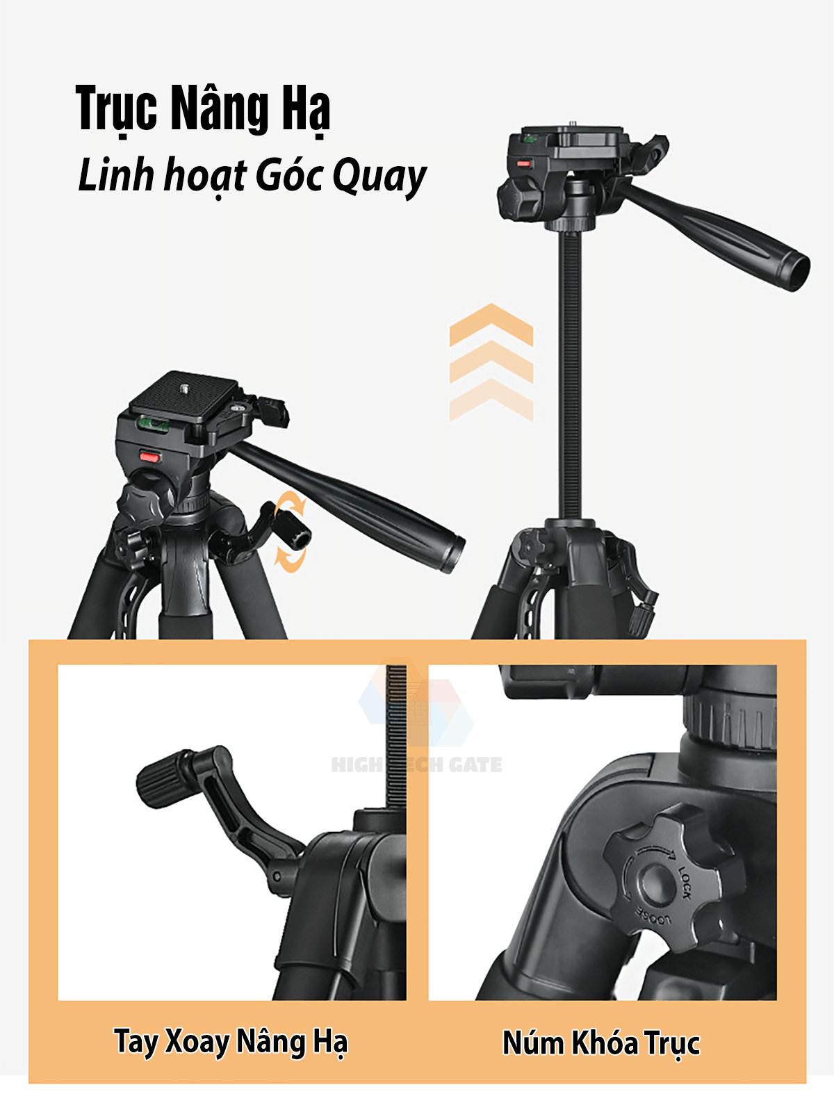 tripod chân đế điện thoại, máy ảnh G-185 hỗ trợ quay chụp video, livestream, quay live tik tok chống rung lắc, cứng cáp, hàng chính hãng