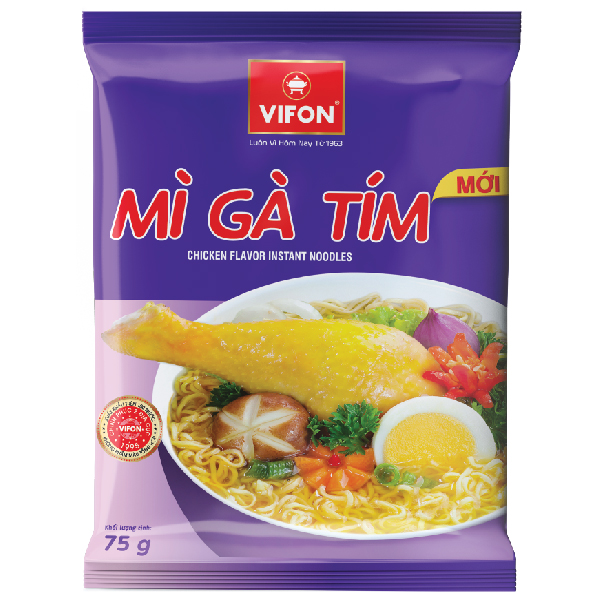 Thùng 30 Mì Gà Tím VIFON (75g / Gói)