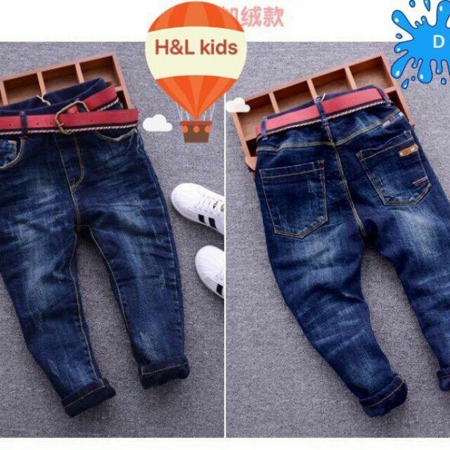 Quần jeans bé trai, bé gái jean co giãn cực chất sang chảnh bao đẹp lớn nhất 50kg vừa