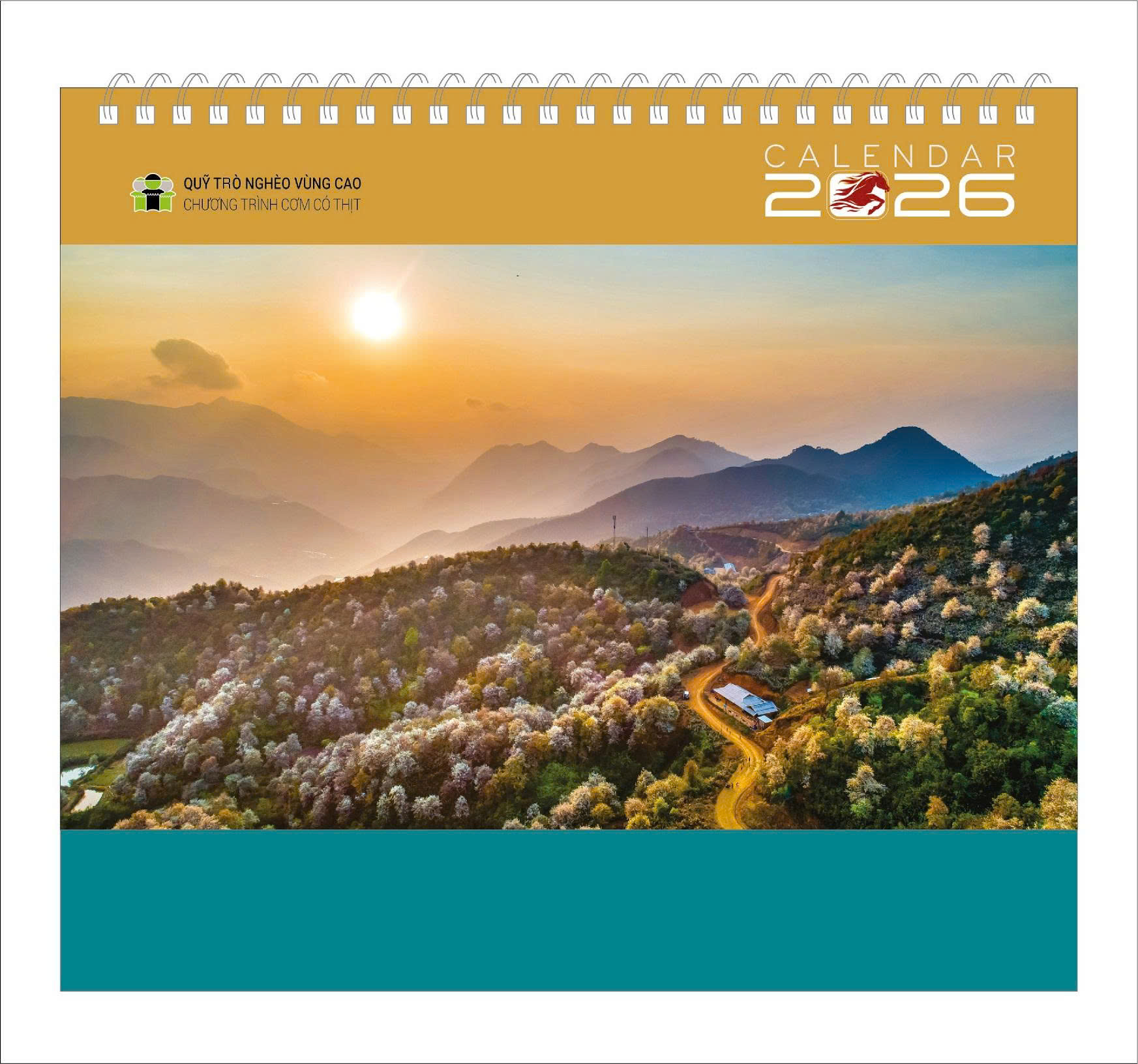 Lịch bàn Phong Cảnh Vùng Cao 2026 - Lịch Cơm Có Thịt