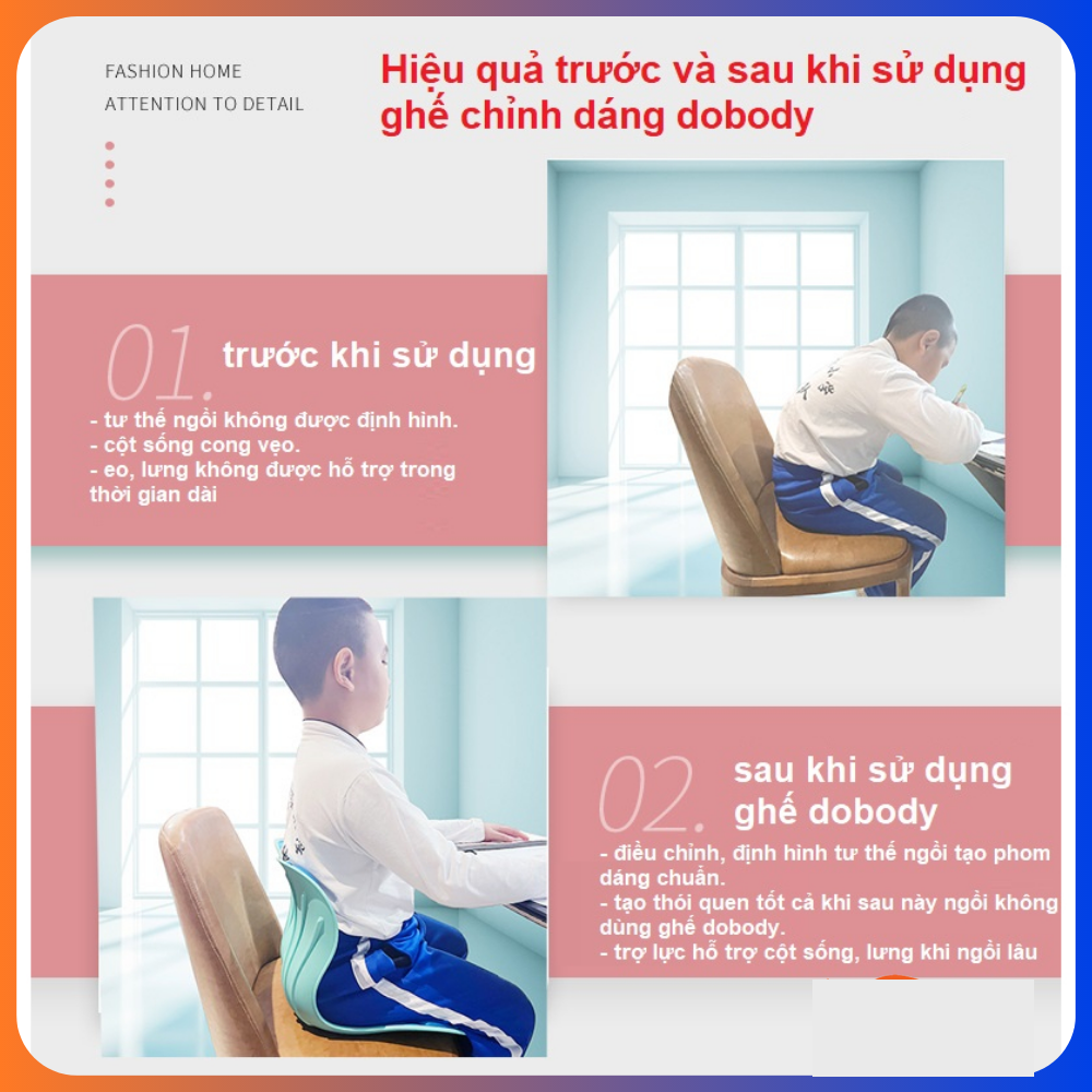 Ghế Công Thái Học Điều Chỉnh Tư Thế Dành Cho Bé, Ghế Chống Gù Lưng Định Hình Cột Sống - Giao Màu Ngẫu Nhiên