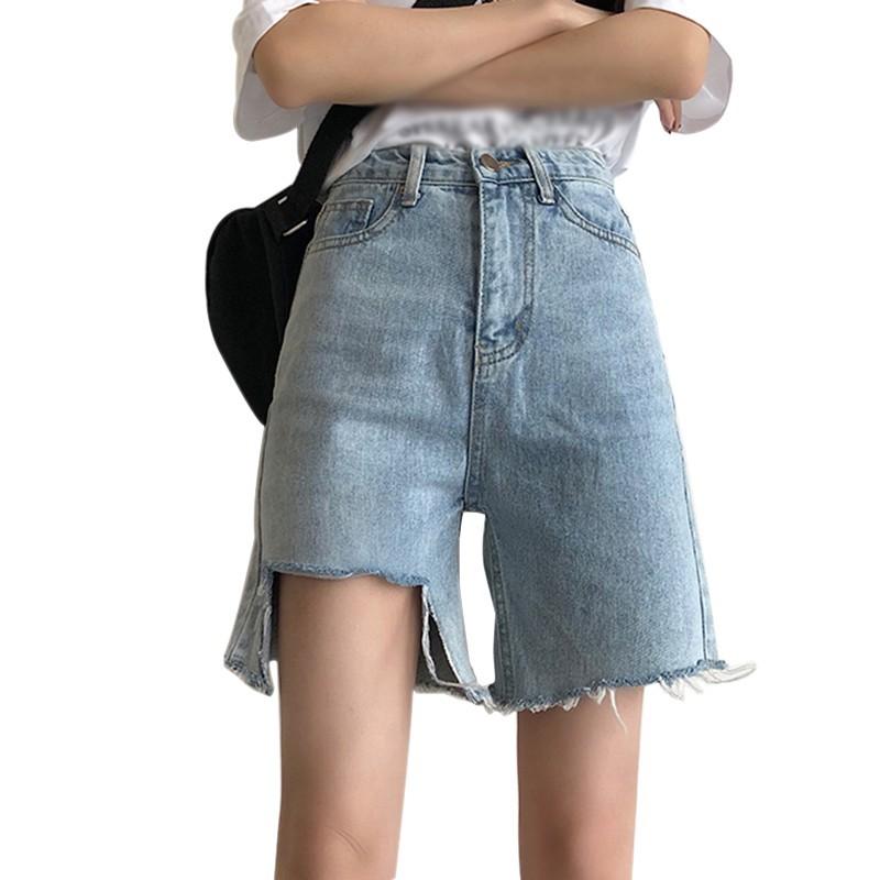 Quần Short Jean Ống Rộng Thời Trang Mùa Hè Dành Cho Nữ