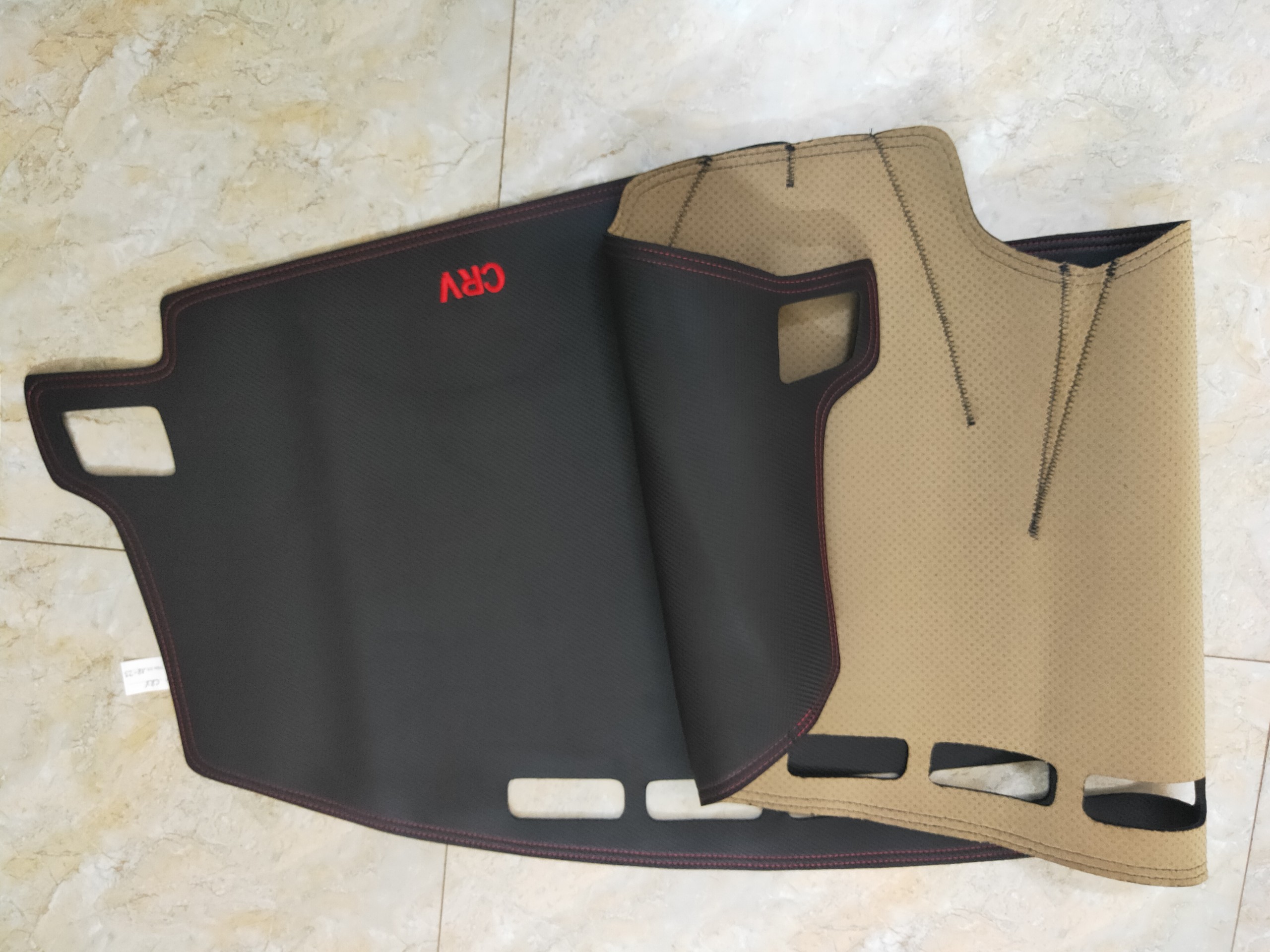 Thảm Taplo Xe Honda CRV 2018-2023 loại da dày cao cấp 3 lớp chống trượt Da Carbon đen