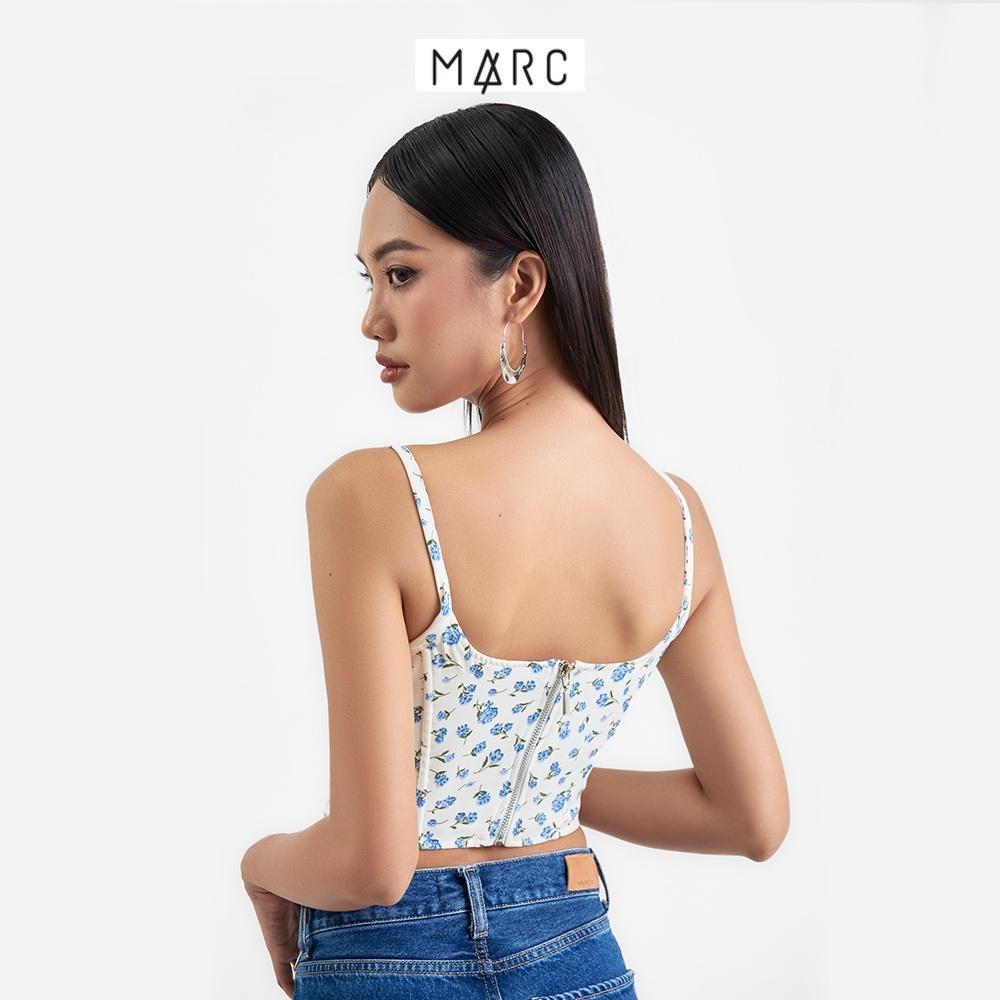 Áo 2 dây nữ MARC FASHION croset bèo cổ dây kéo sau FAVH110422