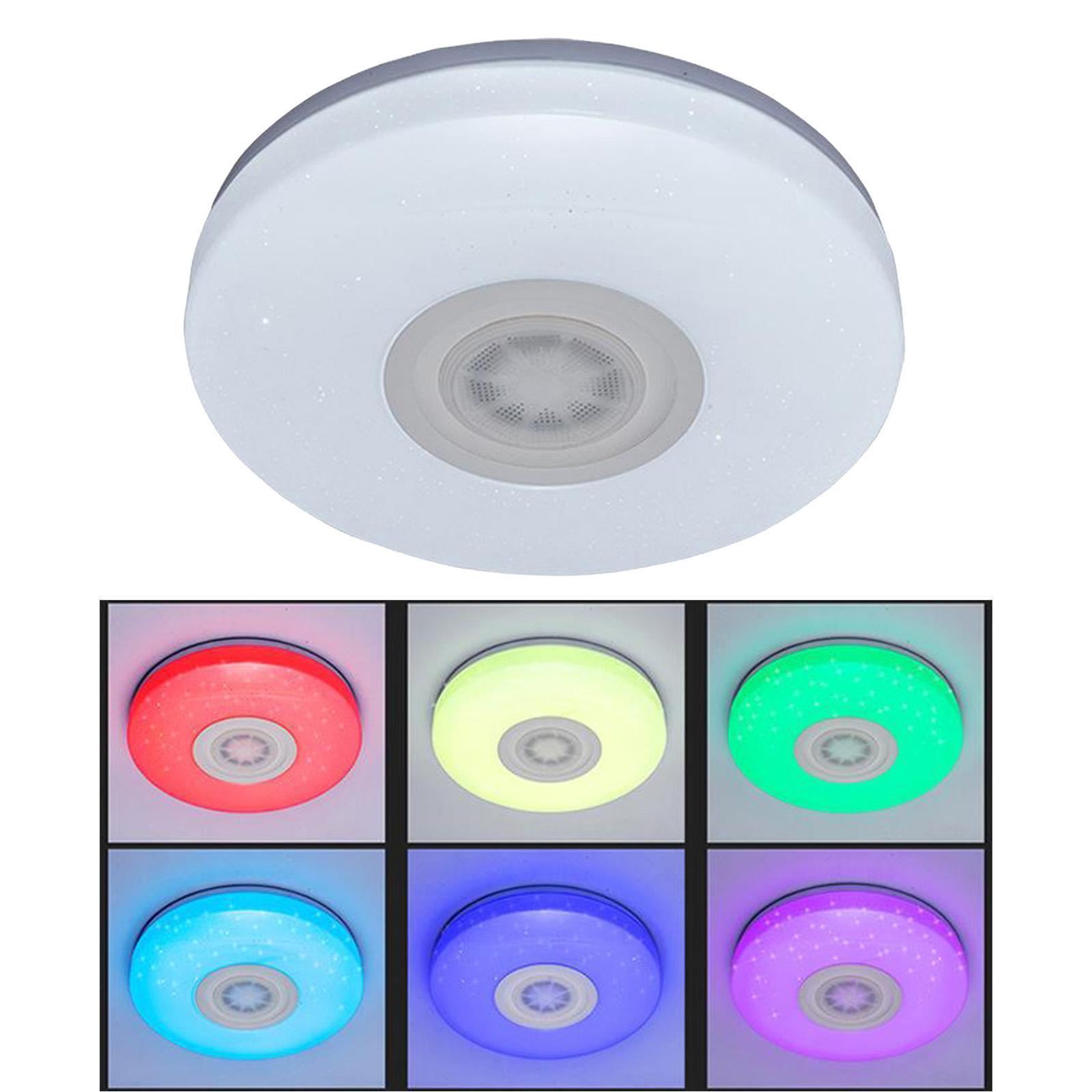 Home Modern LED Music Ceiling Light Bluetooth Speaker Smart APP Remote Control