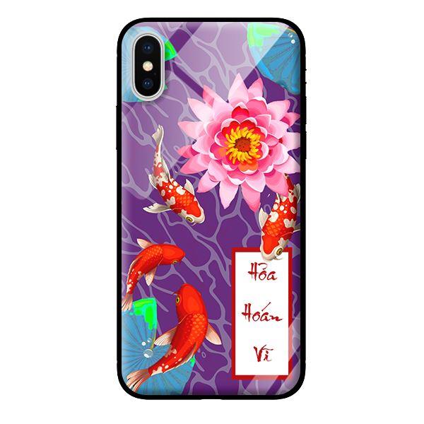 Ốp kính cường lực cho iPhone XS MAX Cá Koi Hỏa - Hàng chính hãng