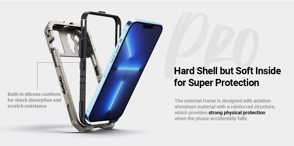 SmallRig Cage i-Phone 13 Pro - Khung bảo vệ kim loại hỗ trợ quay 3562