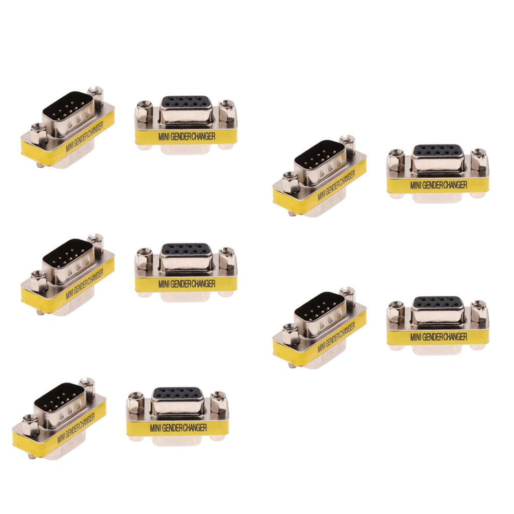 DB9 9Pin Female to Female/Male to Male Gender Change Converter Adapter RS232