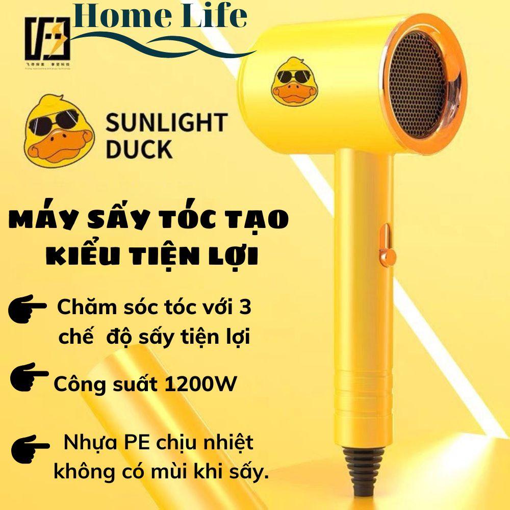 Máy sấy tóc tạo kiểu hình Vịt Vàng cute công suất 1200W Kèm Mỏ Sấy,2 chiều nóng lạnh, 3 tốc độ gió, tiện lợi đi du lịch