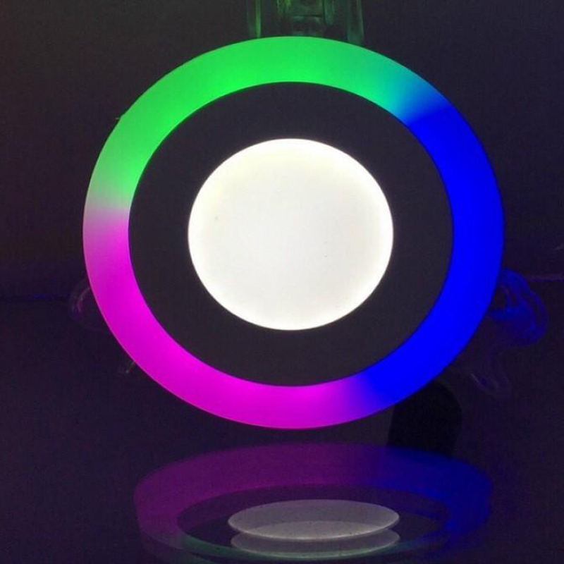 Led âm trần tròn siêu mỏng nhiều màu (3w+3) - bộ 5 cái