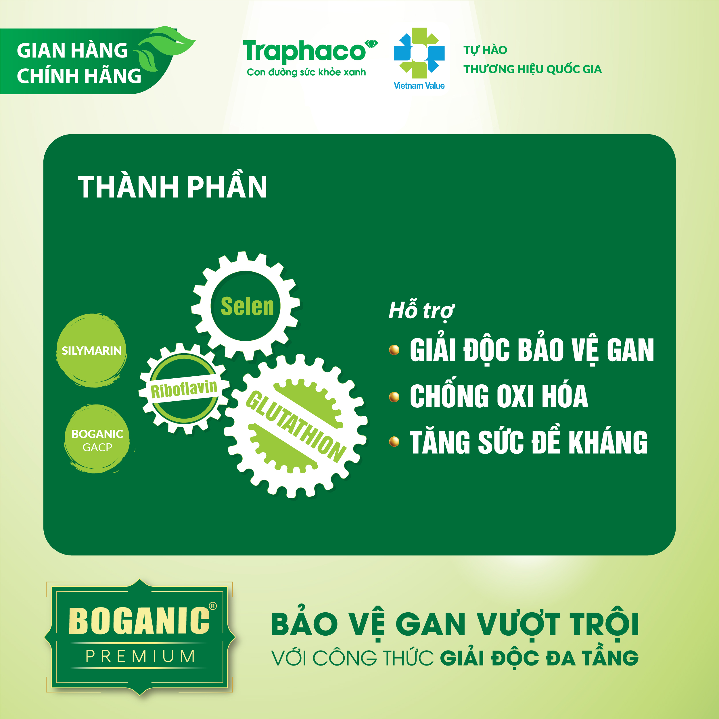 BOGANIC PREMIUM - BỔ GAN CAO CẤP, CHỐNG OXY HÓA TĂNG SỨC ĐỀ KHÁNG