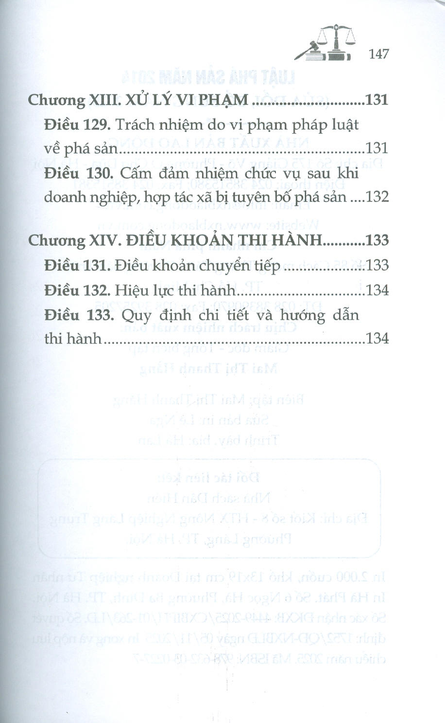 Luật Phá Sản Năm 2014 (Sửa Đổi, Bổ Sung Năm 2025)