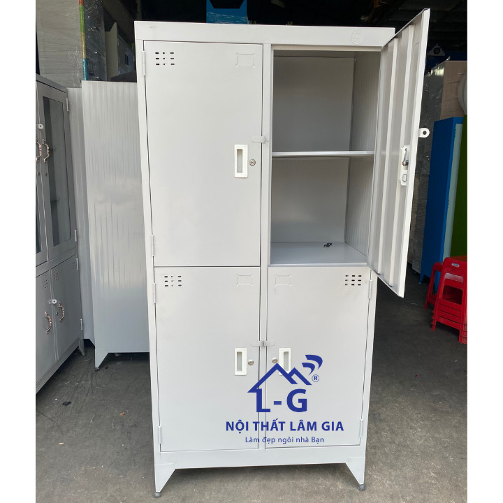 Tủ sắt hồ sơ locker văn phòng 4 cửa sơn tĩnh điện _LGTD4C