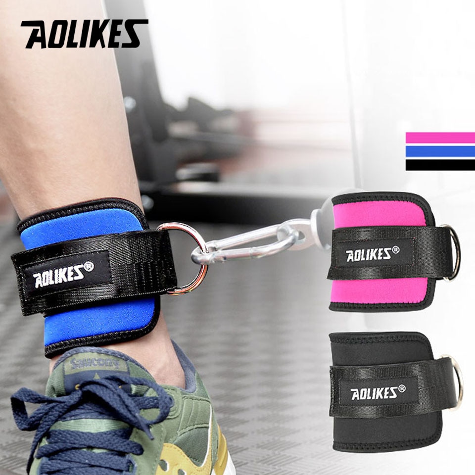 Bộ 2 đai dây quấn cổ chân tập gym AOLIKES A-7129 hỗ trợ tập cơ mông, đùi, chân Leg Wight Training Foot Ring