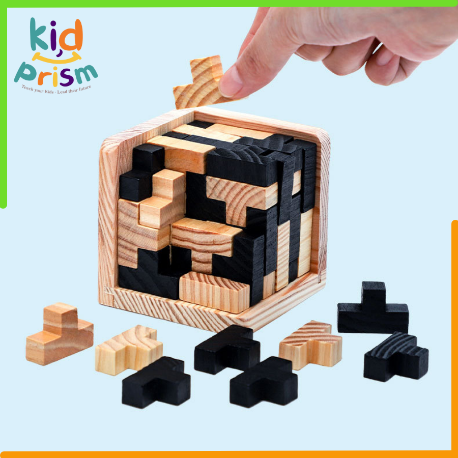 Đồ Chơi Xếp Hình Tetris 3D - Đồ Chơi Rubik Bằng Gỗ 54T 54L sáng tạo hỗ trợ phát triển trí não cho bé - Đồ Chơi giáo dục