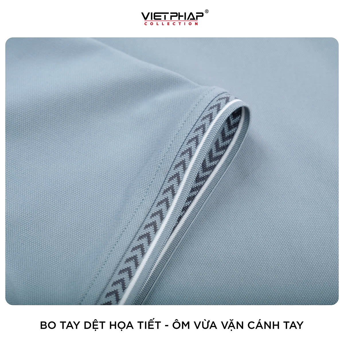 Áo Polo Nam VIỆT PHÁP Form Luxury - Thun Cá sấu Phối, lịch lãm, sang trọng 9702
