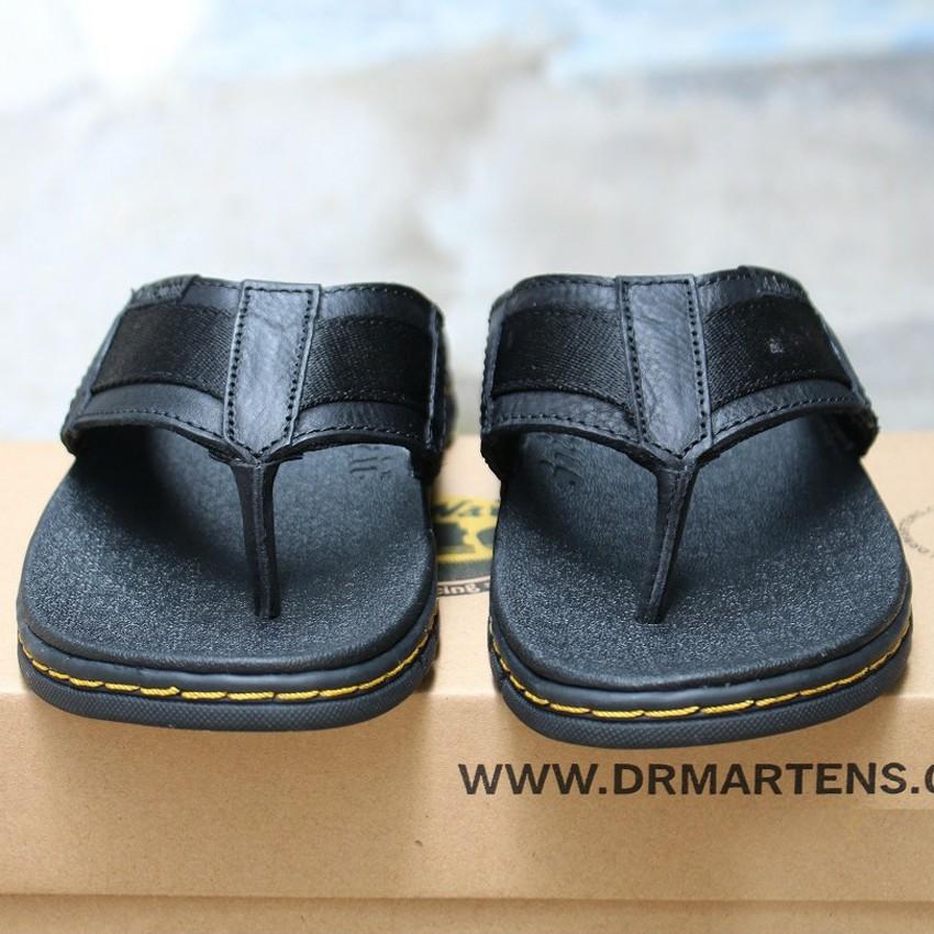 Dép Nam Đẹp Dr Martens Chính Hãng Nhập ThaiLand FullBox, Dép Da Bò Nam Quai Kẹp Đế Cao Doctor Bền Êm 65Dr7