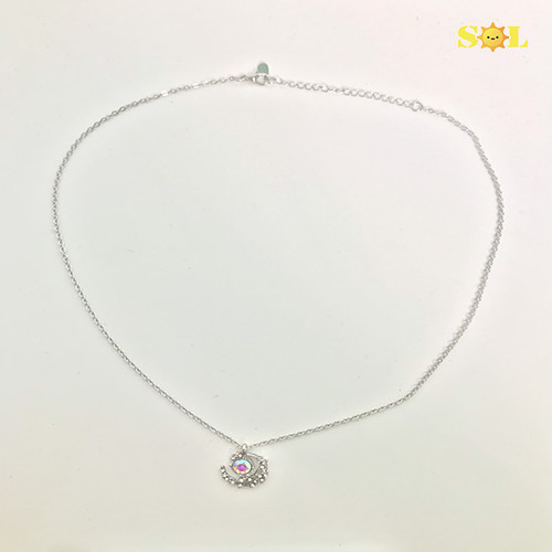 Dây chuyền nữ mặt trăng ôm mặt trời (silver)