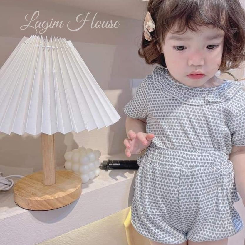 Đồ bộ cộc bé gái mặc nhà chất thun cotton mềm mại, set bộ bé gái mặc hè hoạt tiết dễ thương - Lagim House