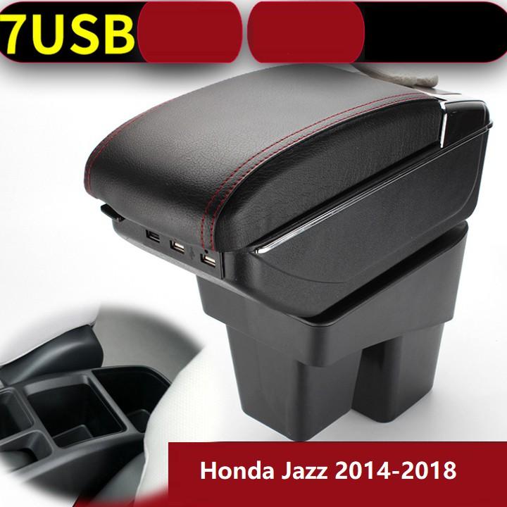 Hộp tỳ tay ô tô Honda Jazz tích hợp 7 cổng USB