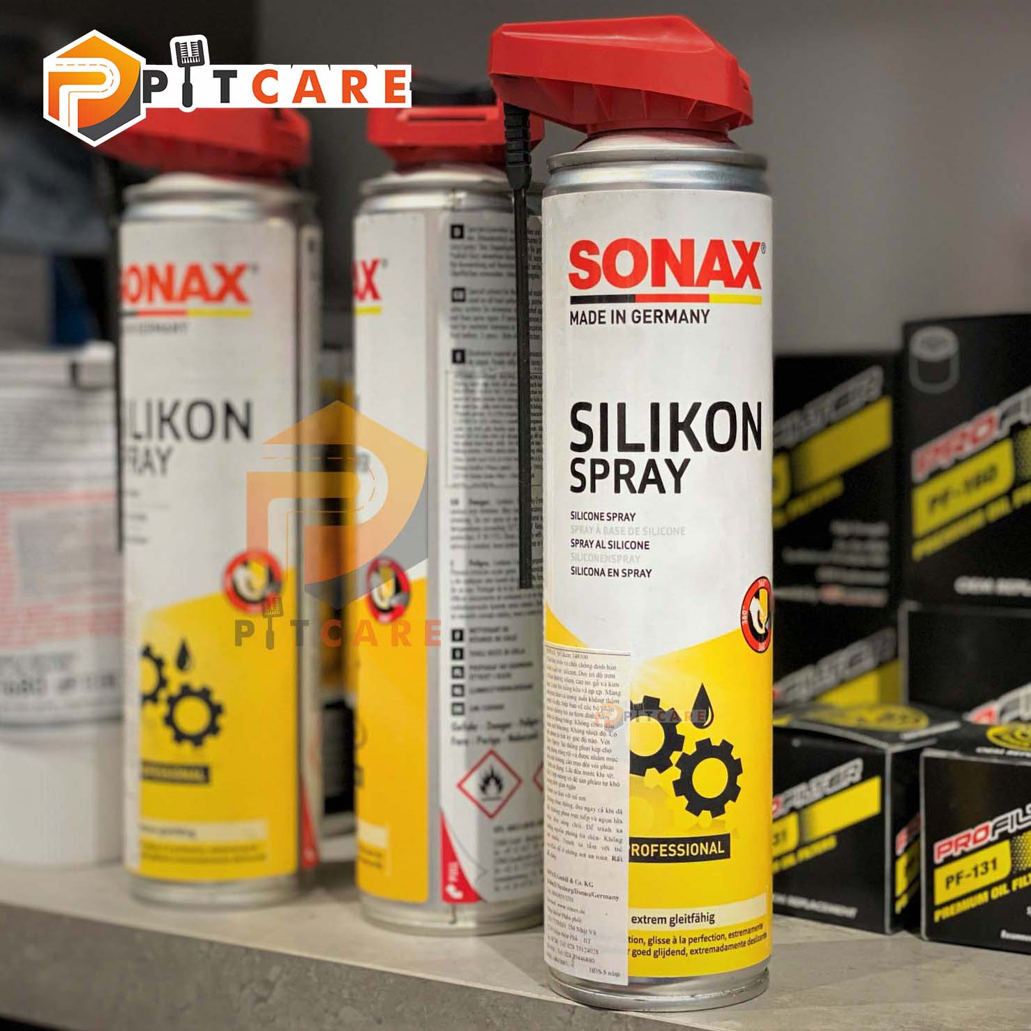 Sillicon Chống Kêu Cánh Cửa SONAX Silicone Spray 348300 (400 ml)