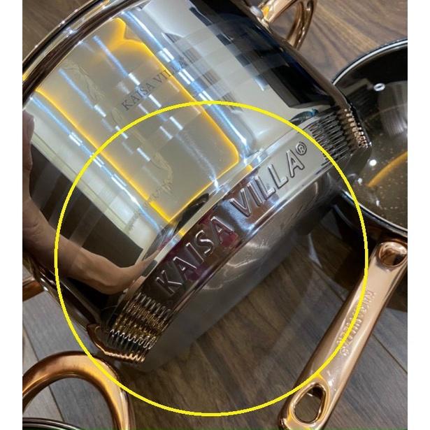 BỘ NỒI VÀ CHẢO 6 MÓN 12 CHI TIẾT công nghệ Đức aquadew 9 đáy inox 304