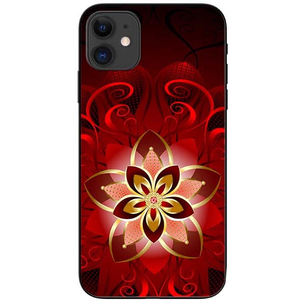 Ốp lưng dành cho Iphone 12 Mini mẫu Họa Tiết Hoa Đỏ
