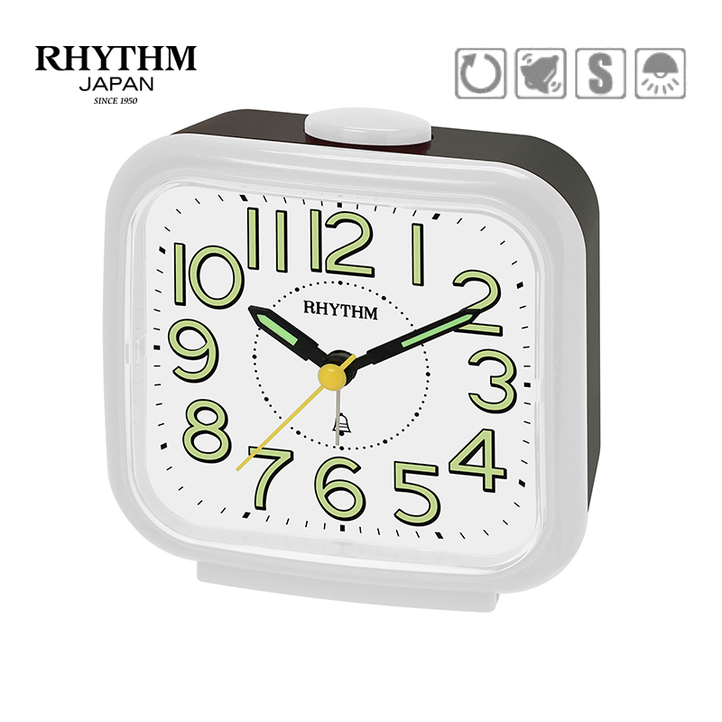 Đồng hồ Rhythm CRA848NR03. KT 10.6 x 10.8 x 6.4cm / 200 g. Vỏ nhựa. Dùng Pin 720.000 VND