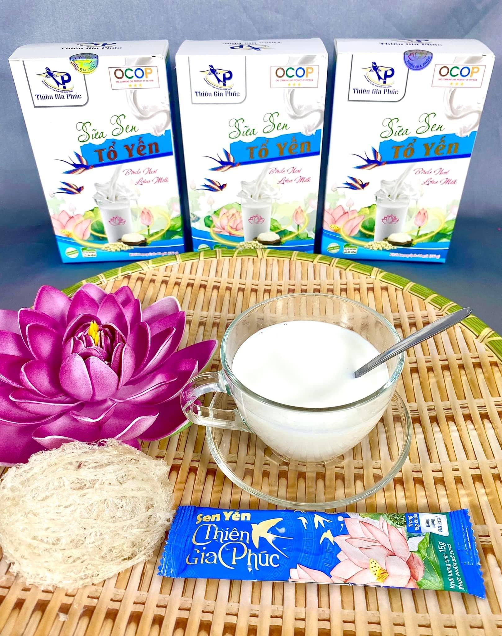 Sữa sen yến Thiên Gia Phúc 150g 10 gói (Hộp mềm)