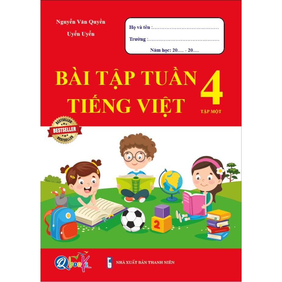 Combo Bài Tập Tuần Toán và Tiếng Việt 4 - Học kỳ 1 (2 cuốn)