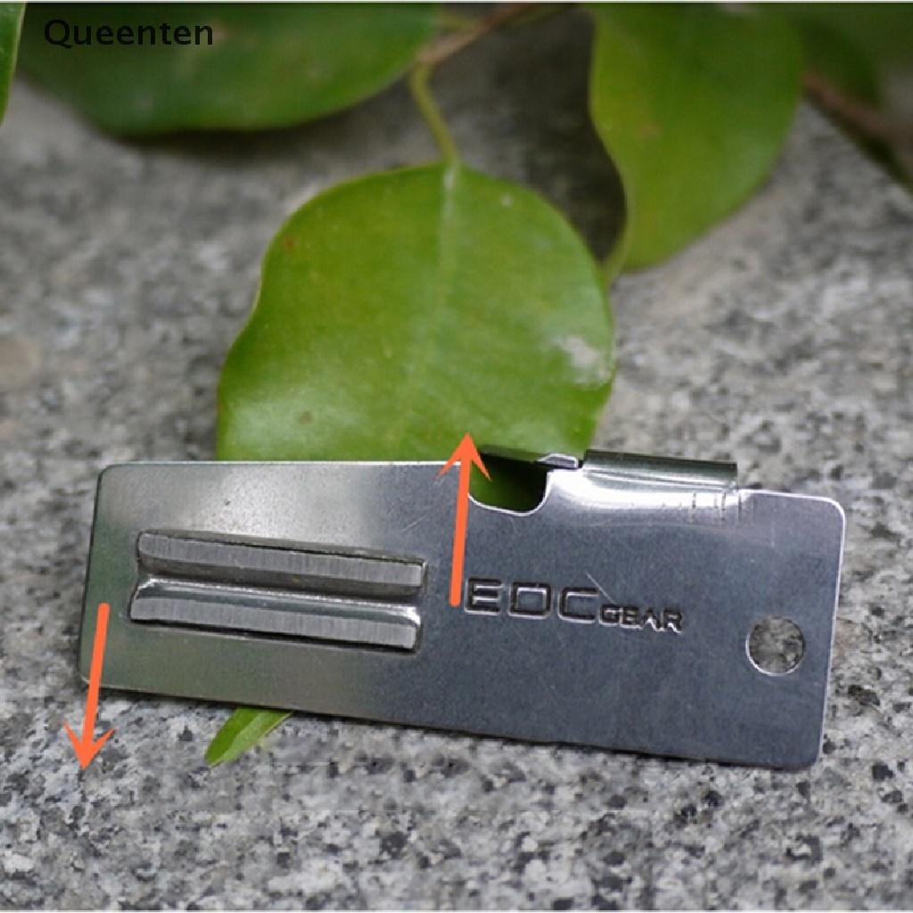 Queenten 2&quot; Double Peeler Stainless Steel 2 in 1 EDC Pocket Multi Tool Outdoor Can Opener QT