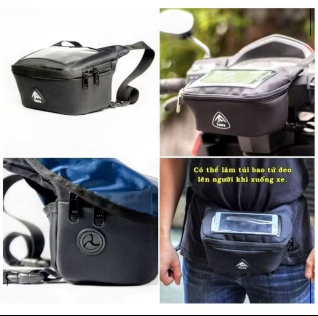 TÚI TREO ĐẦU XE MÁY NHIỀU NGĂN ĐỰNG PHỤ KIỆN THUẬN TIỆN