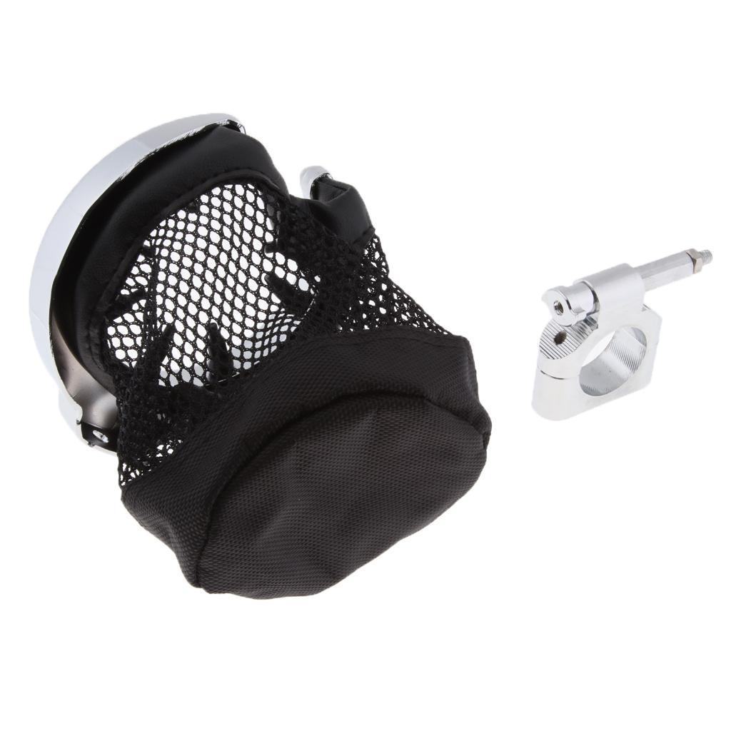 Motorbike Cup Holder Handlebar Mount with Basket for