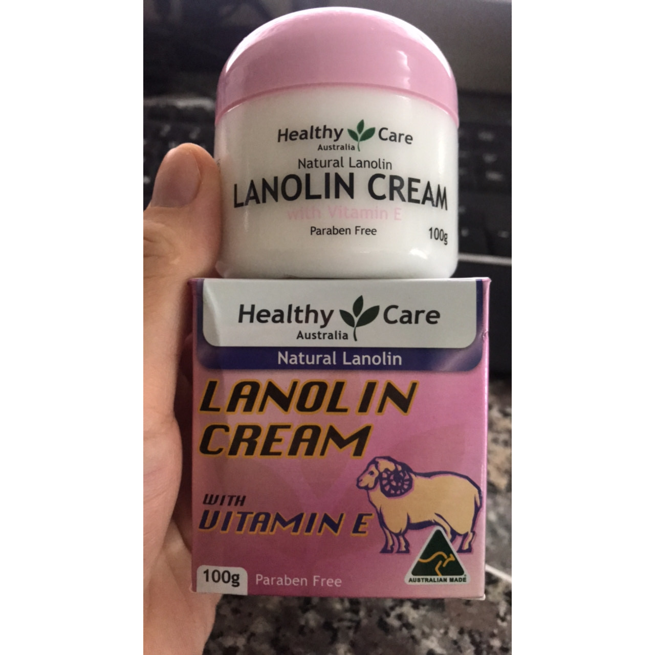 Kem nhau thai cừu HEALTHY CARE LANOLIN CREAM WITH SHEEP PLACENTA 100G.