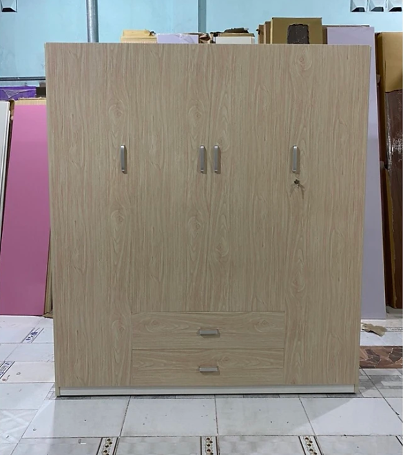 Tủ quần áo nhựa 4 cánh treo kèm ngăn xếp ĐV Tundo 164 x 185 x 47 cm nhiều màu lựa chọn