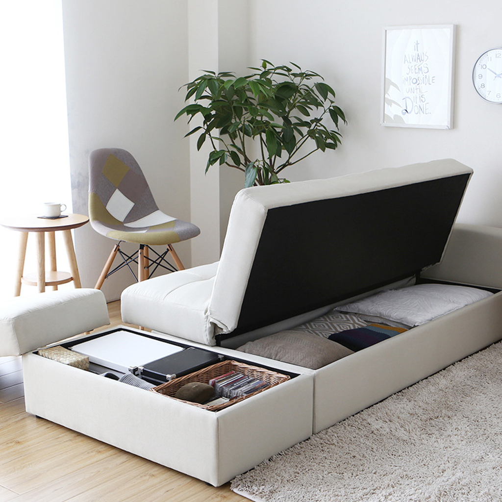 Ghế Sofa Giường (Sofa Bed) Bật Kiểu Mới Hiện Đại Kích Thước 190cm x 110cm x 85cm Với Khung Gỗ Sồi Chắc Chắn HGB-10