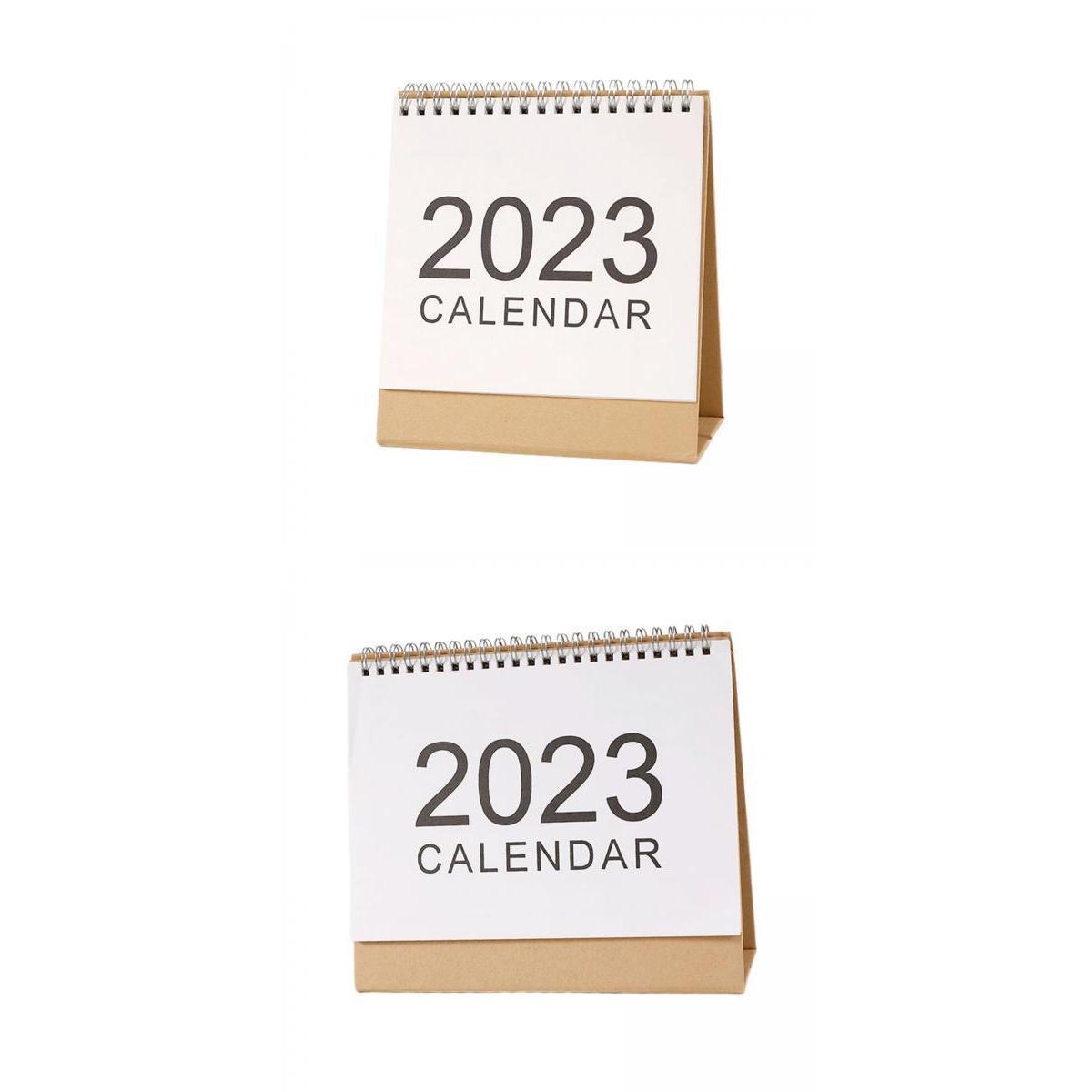 2 Desktop Schedule Planner Sheet ,Monthly 2023 Desk Calendar for Office