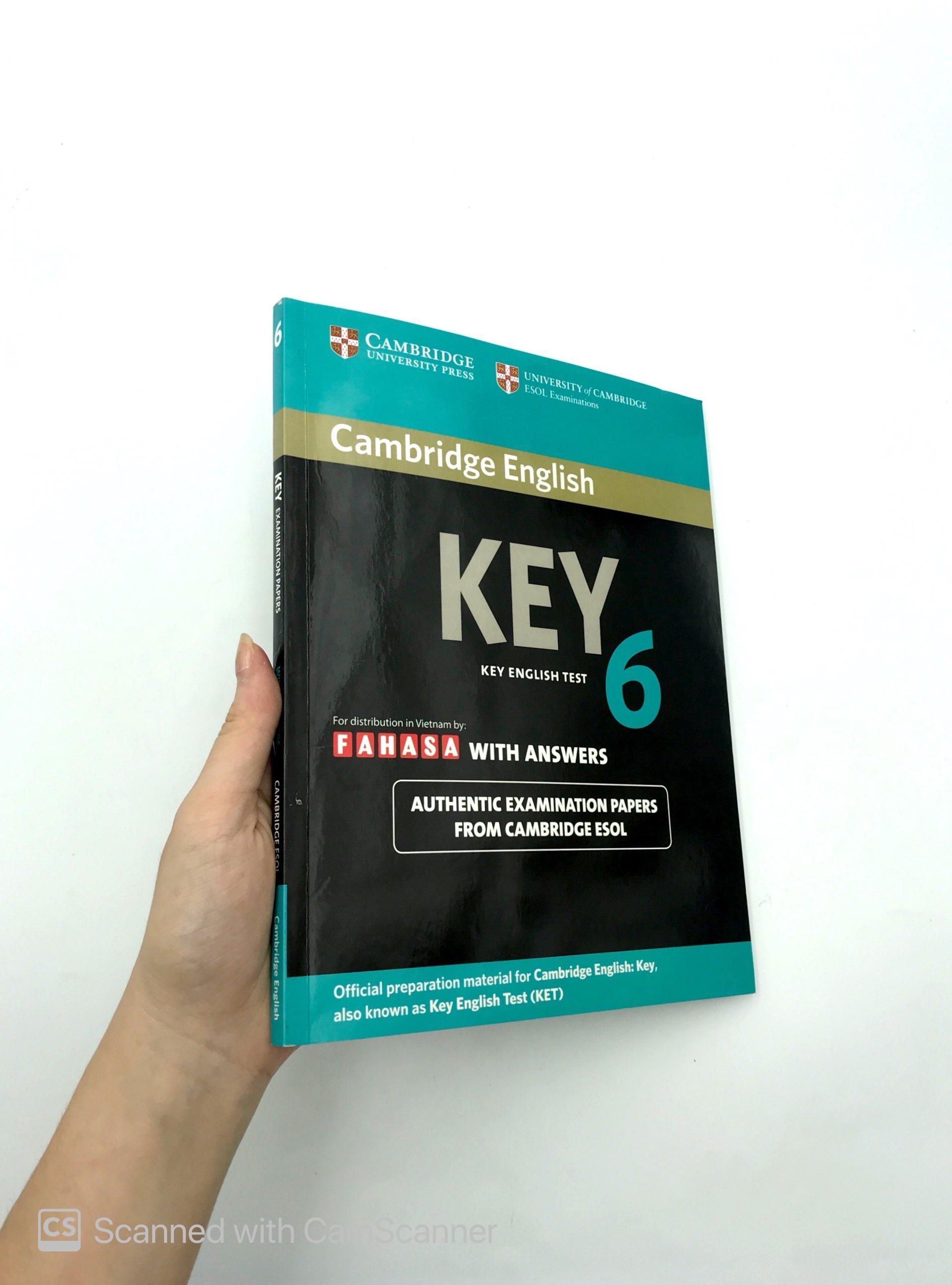 Hình ảnh Cambridge English KEY - Key English Test 6 with Answers