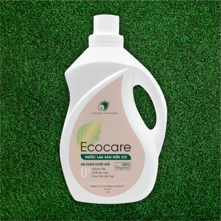 Nước Lau Sàn Hữu Cơ Bồ Hòn Ecocare - 100% thực vật, tinh dầu khử mùi, đuổi muỗi, chống trượt, kháng khuẩn - Chai 4000ml