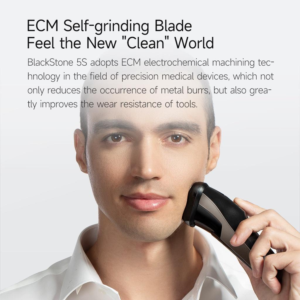 Máy Cạo Râu Điện Enchen Tông Màu Đen 5S Chống Nước IPX7 Có Thể Sạc Lại Cho Nam