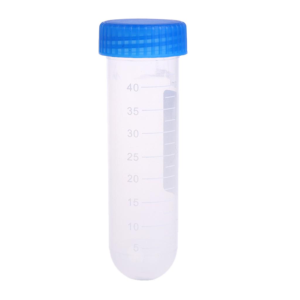 50 Pieces 50ml Plastic Centrifuge Tube Pipe Vial Lab Test Container