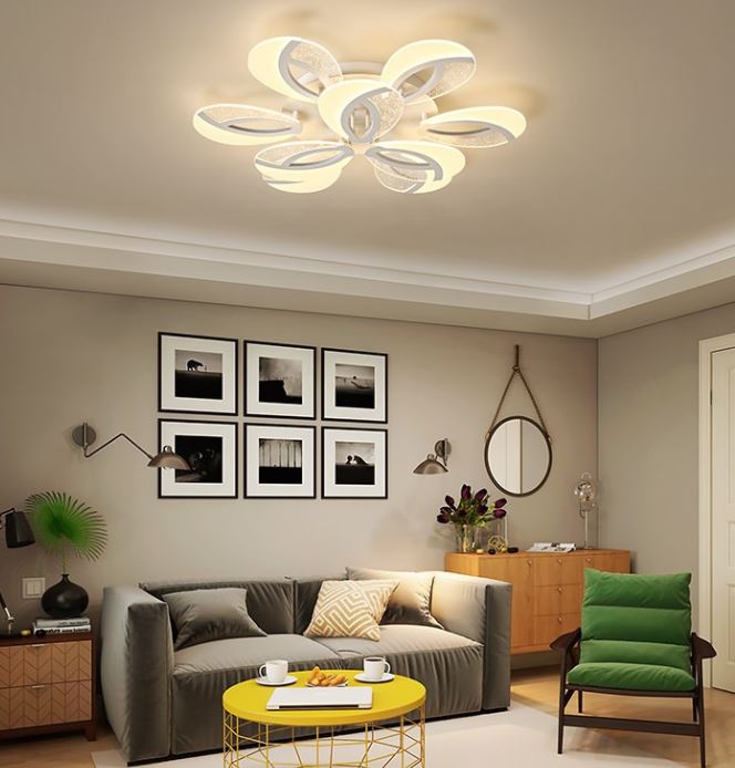 Đèn trần MATEL hiện đại trang trí nội thất sang trọng với 3 chế độ ánh sáng - kèm điều khiển từ xa - .