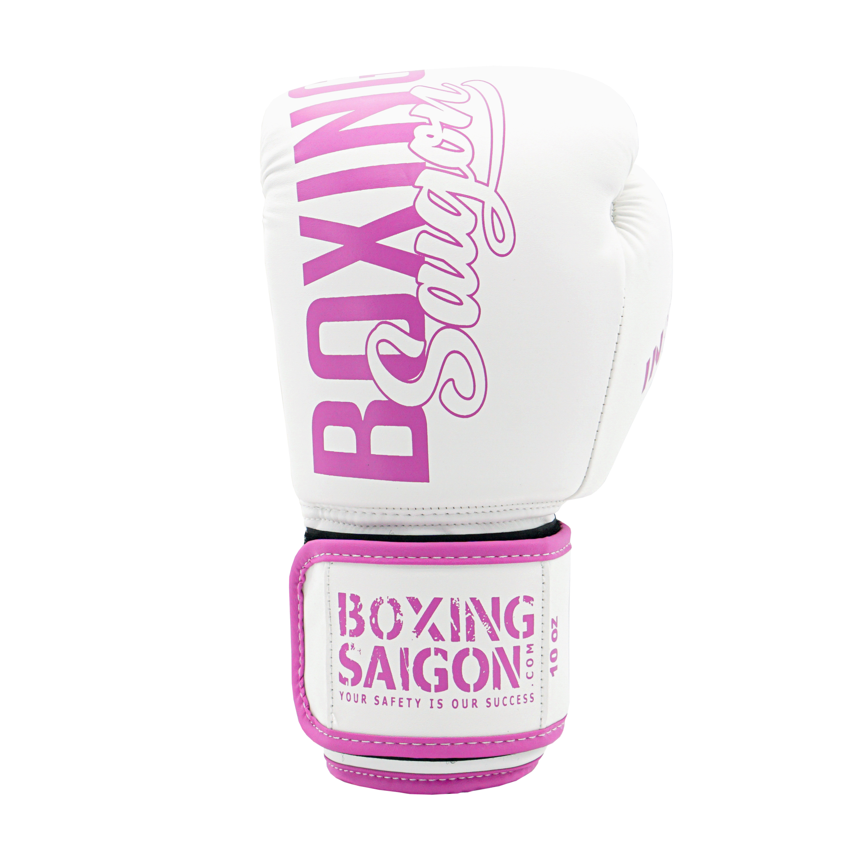 Combo Găng Tay Boxing Saigon + Băng Tay 4m5 (tặng túi rút) - Trắng hồng