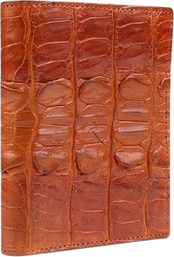 Ví Nam Da Cá Sấu Gai Đuôi Kiểu Đứng Huy Hoàng HT2257 (12.5 x 10 cm) - Vàng