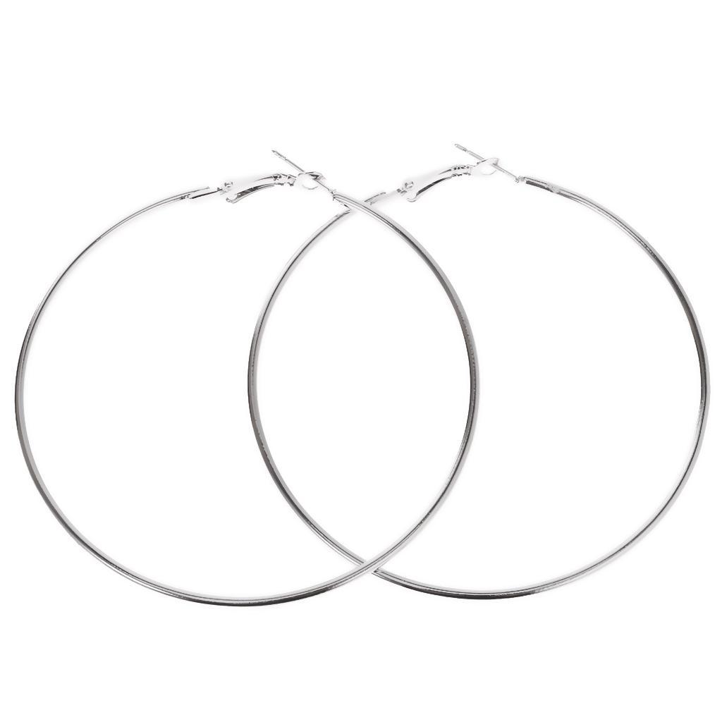 2 Pair Statement Big Round Dangle Hoop Loop Earrings Club Party Earrings