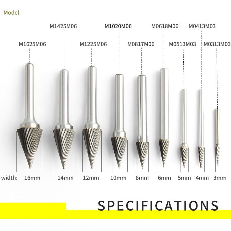 1 mũi khoan bằng thép Tungsten cacbua hình chữ M dùng làm đồ gỗ